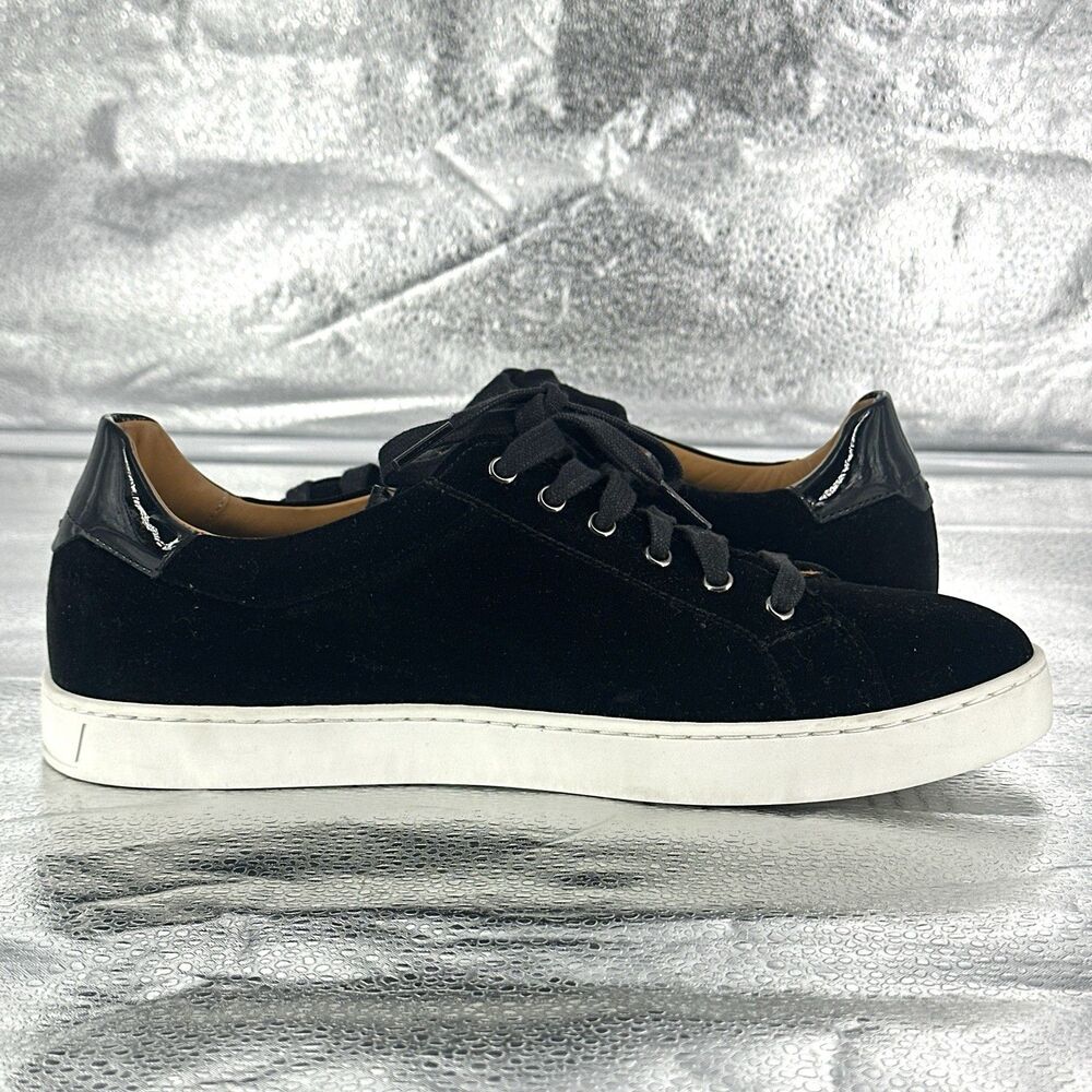 Magnanni Shoes Men's Size US 8 Black Velvet Dalia Lace Up Sneakers No Insoles - Picture 6 of 14